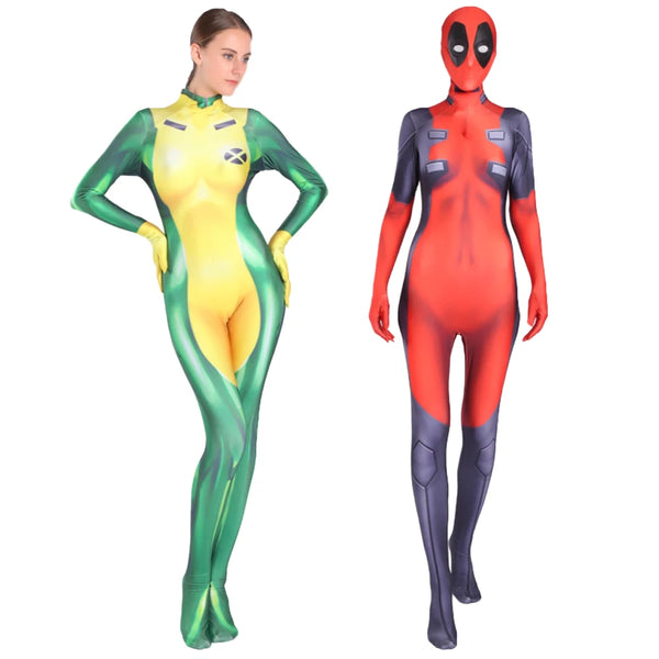 3D Printing Women Dead Cosplay pool Costume Mask Zentai Wade Winston Wilson Superhero Bodysuit Suit Jumpsuits Onesies for Adults