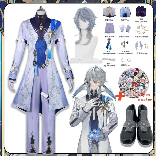 Honkai Latest Sunday Honkai Star Rail Sunday Cosplay Costume Women Man Brother of Robin Sunday Cos Wig Props Outfit