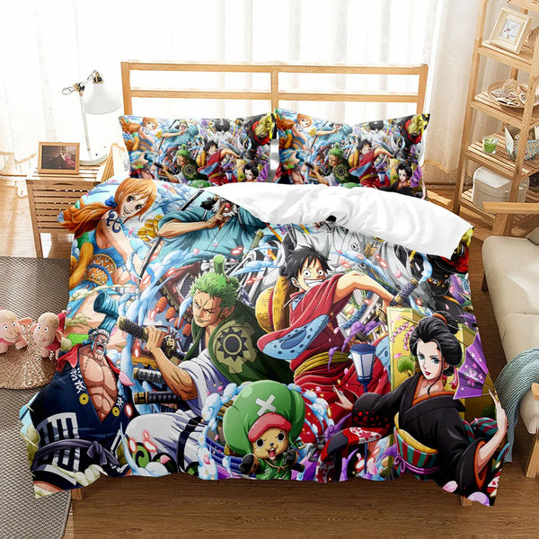 Legend  Pirate Anime Duvet Cover Set King Queen Double Full Twin Single Size Bed Linen Set