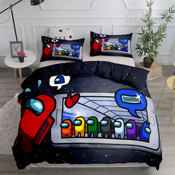Aliens Game Duvet Cover Set King Queen Double Full Twin Single Size Bed Linen Set