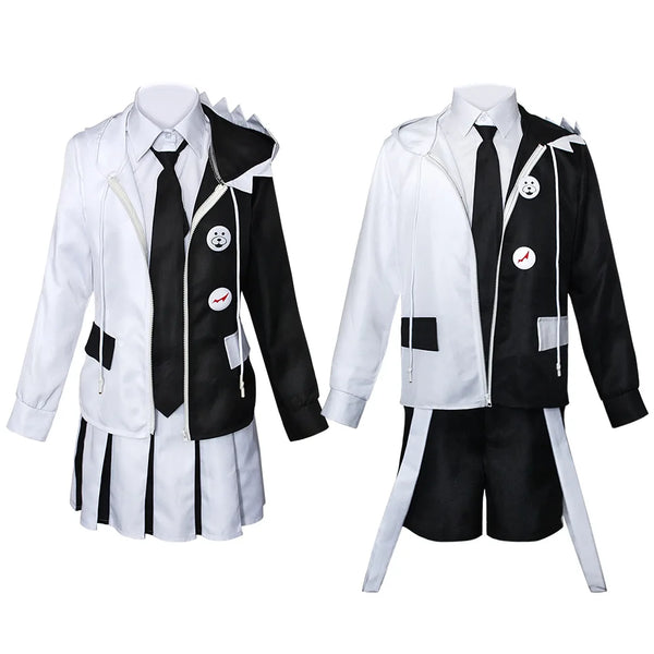 DanganronpaA MonokumaA Uniform Suit Anime Cosplay Costume Man Woman Coat Tie Skirt Shorts Set Halloween Costume