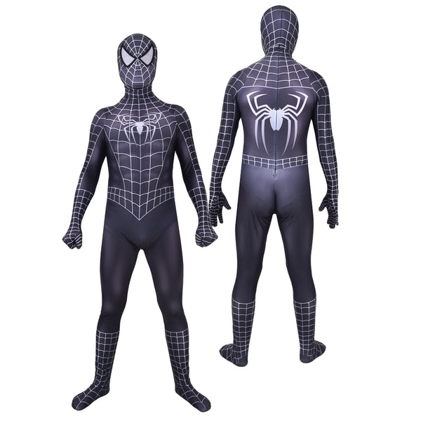 Halloween Men Black Raimi Cosplay Costume Venom Symbiote Raimi Suit Zentai Bodysuit Adults Kids