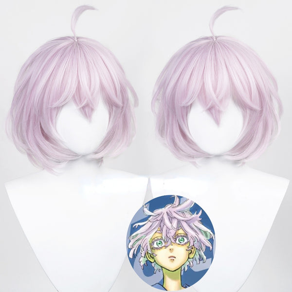Anime Revengers Senju Tokyo Kawaragi A Akashi Cosplay Bobo Wig Light Pink Short Hair Heat Resistant Wig Cap Halloween Women Wig