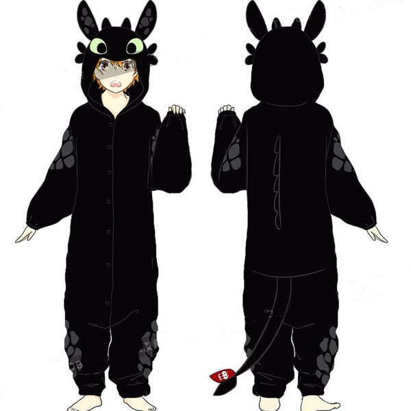 New How to Cosplay Train Your Dragon Night Fury Toothless Cosplay Costumes Pajamas Bathrobe Women Man Sleepwear Warm Thicken Jumpsuits