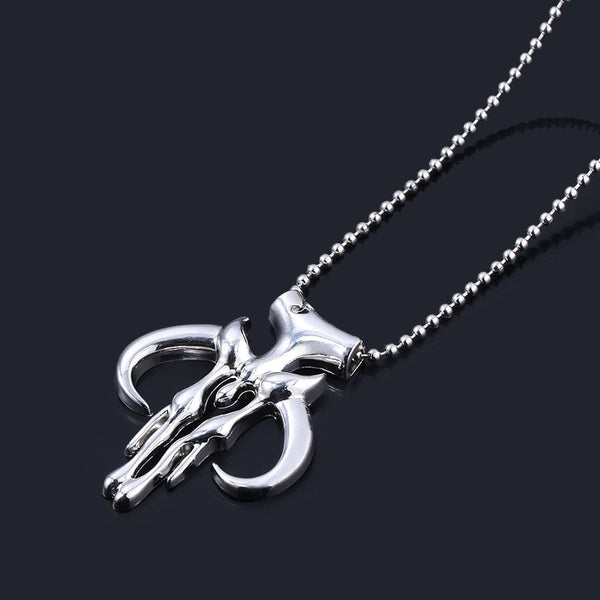 The Mandalorian Necklace Pendent Men Women Cosplay Costume Silver Badge Pendant Metal Accessories New Year Party Xmas Gifts