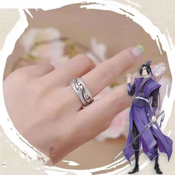 Anime Mo Dao Zu Shi Wei WuXian Jiangcheng  Lightning Ring Cosplay Unisex Adjustable Jewelry Props Accessories Gift