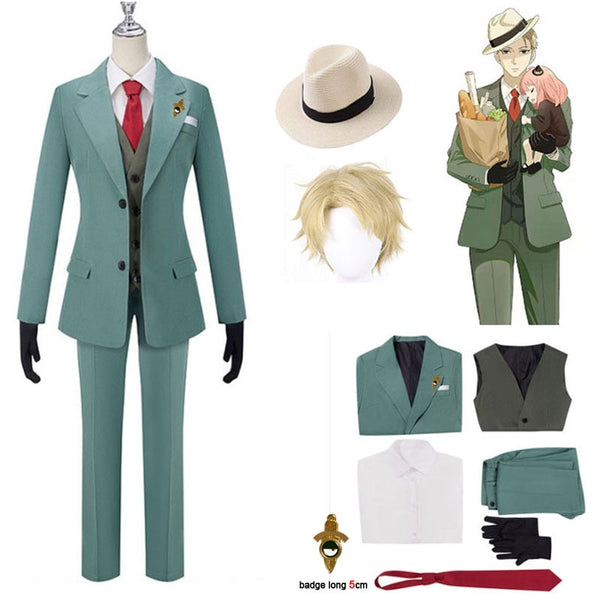 Spy Anime Family Twilight Loid Forger Cosplay Costume With Hat Wigs Badge Men Outfits Custom Made
