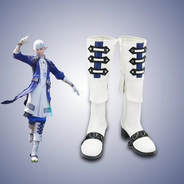 Anime Game FF Alphinaud Leveilleur Cosplay Boots Shoes Halloween Carnival Party Costume