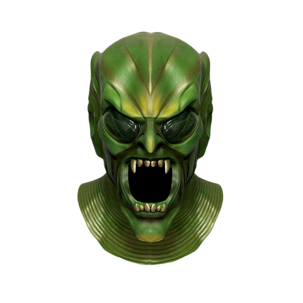 Scary Green Cosplay Goblin Devil Full Face Latex Masks Halloween Party Show Role-Play Monster Costume Props Devil  Children's Gift