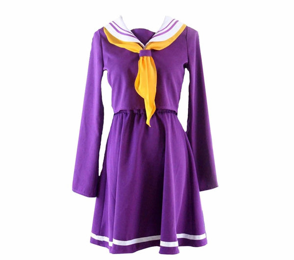 No game no life cosplay Shiro costume clothes carival dress and wig