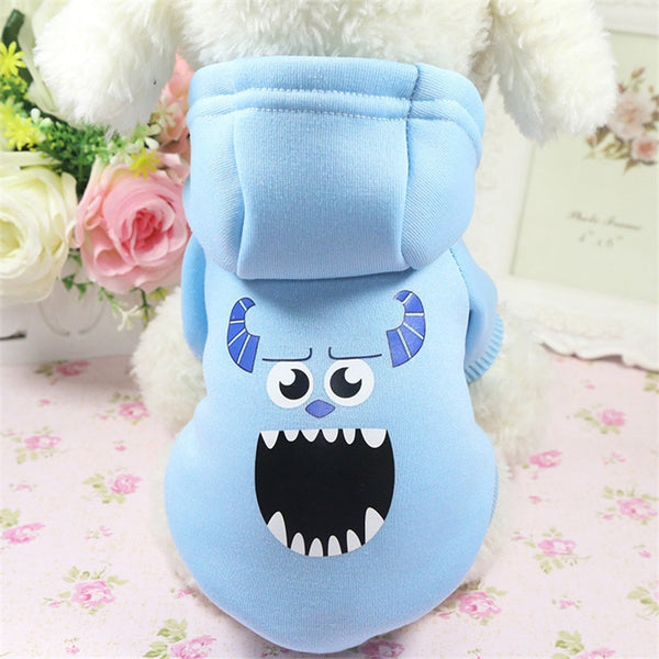 NEW Cartoon Printed Pet Costume Hoodie Sweater Autumn and Winter Dog Cat Clothes Brand Small Dog Coat for Cats Chihuahua