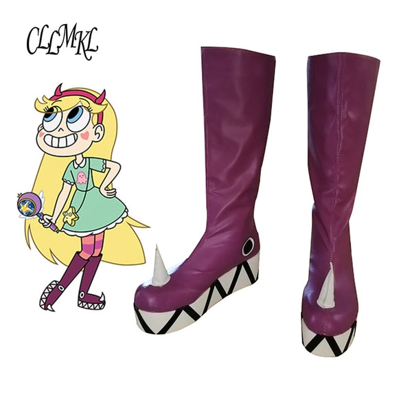 Anime Star vs. Shoes The Forces of Evil Women Cosplay Costumes Boots Princess Star Butterfly Boot