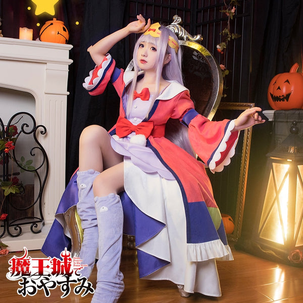 Anime Sleepy Princess in the Demon Castle Maoujou de Oyasumi Princess Syalis Cosplay Costume Women Cute Dress Halloween Uniform