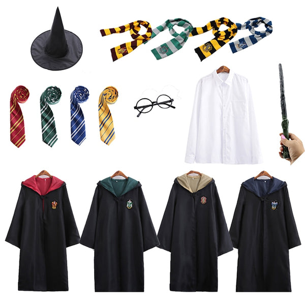 Granger CosplayMagic Robe Cloak Skirt Sweater Shirt Scarf Tie Wand Necklace Kids Adult Gift Cosplay Haloween Costumes