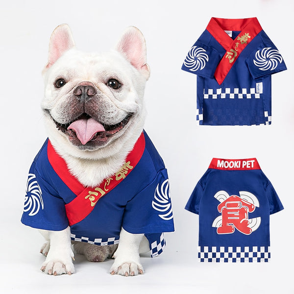 Clothes For Dog Cats Pet Summer Shirt Japanese Kimono French Bulldog Corgi Chihuahua Alive Brand Toy Terrier Puppy Suit For Dogs