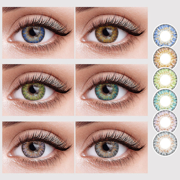 2pcs/Pair brown gray contact lens Colored Contact Lenses for Eyes yearly Beautiful Halloween