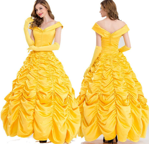 Beauty Cosplay Beast Princess Belle Cosplay Costume Dress 2