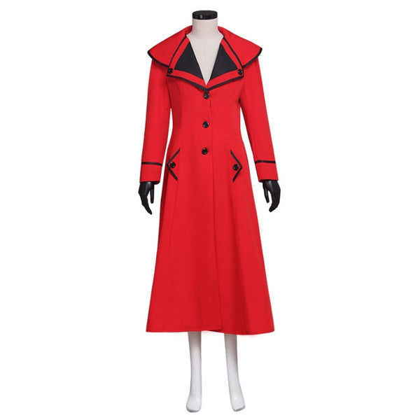Mary Poppins Cosplay Red Coat