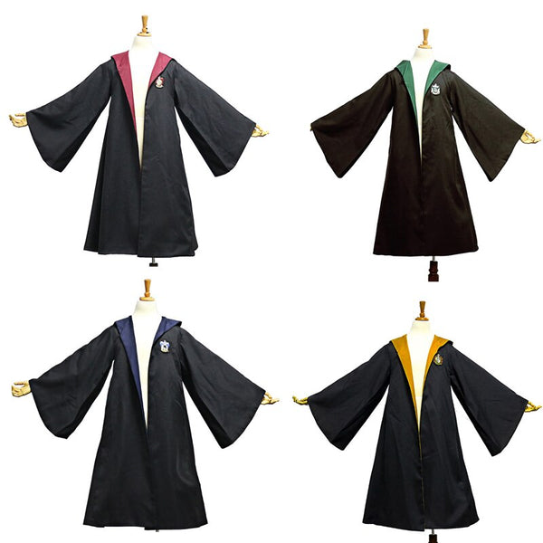 Children Adult Halloween Costume Robe Cloak With Shirt Dress Wizard Party Cosplay Clothes Magic School Granger Costume