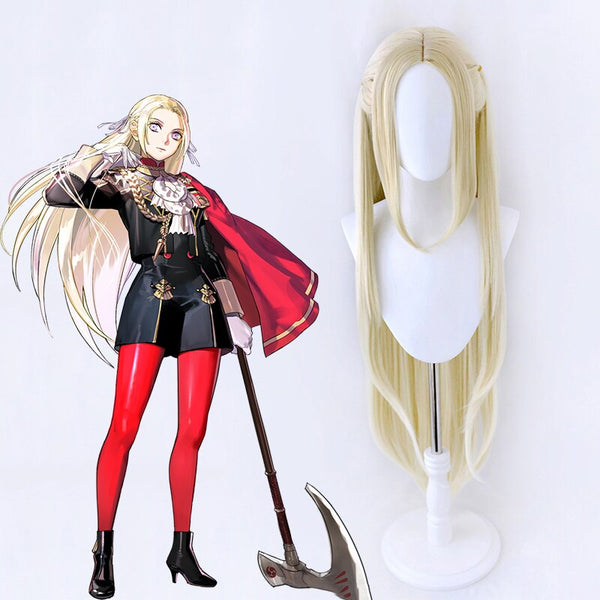 Game Fire Emblem ThreeHouses Cosplay Wigs Edelgard Von Fresberg Cosplay Wig Heat Resistant Synthetic Long Hairs Hairpiece