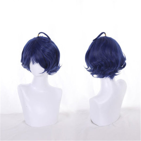 Wonder Egg  Priority Ohto Ai Cosplay Wig Blue Short Hair Wig Woman Girl Bobo Curly Headgear Halloween Party Costume Props