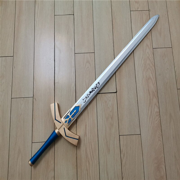 104CM New Cosplay Prop Fate Saber Sword Destiny Guardian Night Blackened King Arthur Vows Victory Sword PU  Weapon Toy Model