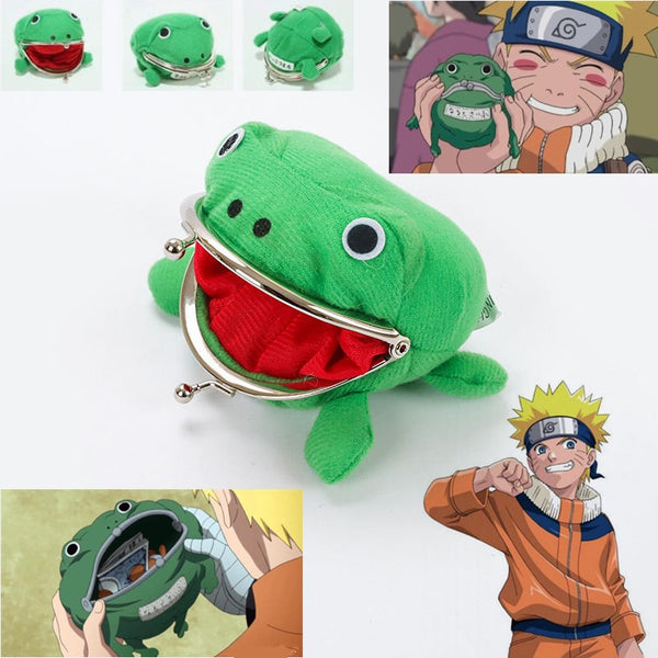 Hokage/Ninja Kakashi Konoha Frog Wallet Cosplay Props Frog Coin Purse Cotton+Metal Handbag Money Bags Accessories Prop