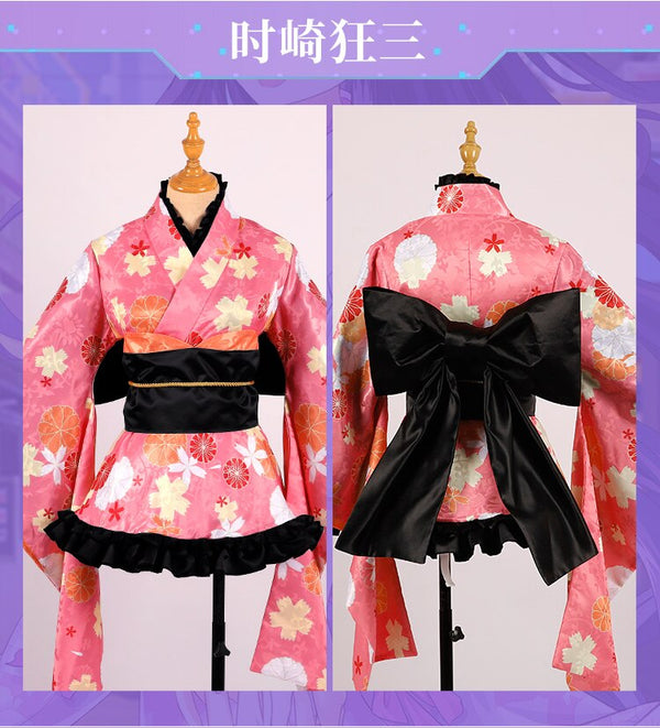 Anime DATE A LIVE Tokisaki Kurumi Cosplay Costume Kimono Dress Cosplay Costume Halloween Carnival Outfit