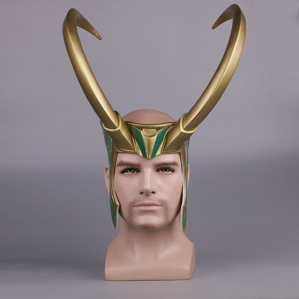 Movie Ragnarok Loki Laufeyson PVC Cosplay Costumes Mask Helmet Halloween Prop