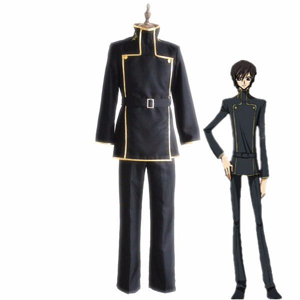 Anime Code G Geass Lelouch Lamperouge Cosplay Costume Japanese School Uniform Halloween Carnival Black Outfit
