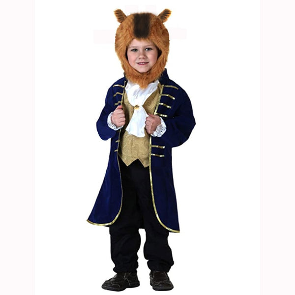 2021 Movie Beauty The Beast Cosplay Costume For Boys Girls The Prince Beast Clothes Cosplay Fantasy Halloween Cos Suits New Year