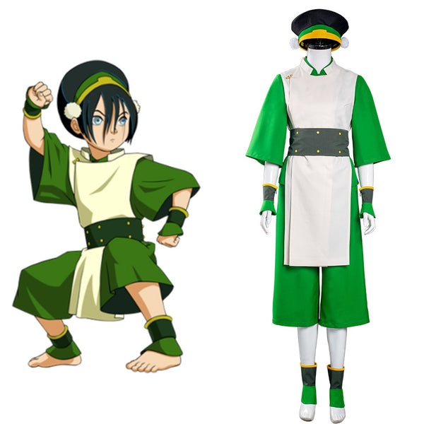TAvatar: The Last Airbender Toph bengfang Cosplay Costume Vest Pants Outfits Halloween Carnival Suit