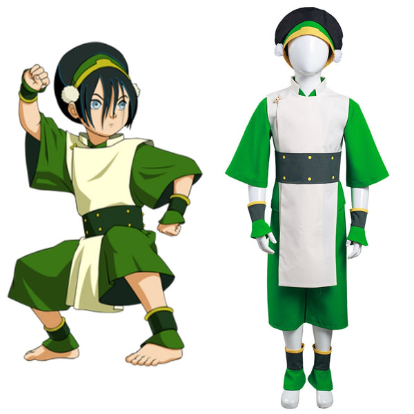 TAvatar: The Last Airbender Toph bengfang Cosplay Costume Kids Children Vest Pants Outfits Halloween Carnival Suit