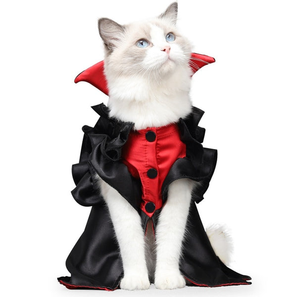Halloween Pet Costumes Cute Cosplay Vampire Cloak Small Dog Cat Kitten Puppy Dress Kawaii Pet Clothes Dog Accessoties