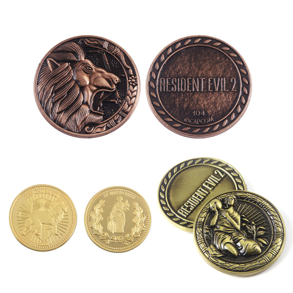 Game Residents Evils Coin Lion coin Commemorative coins Cosplay Accessories