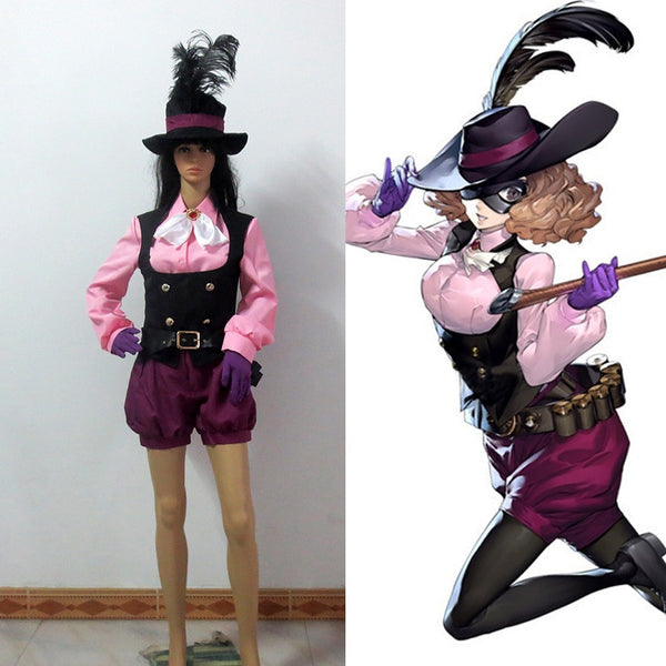 Persona 5 Haru Okumura Cosplay Costumes Women School Uniform Full Set Include Hat