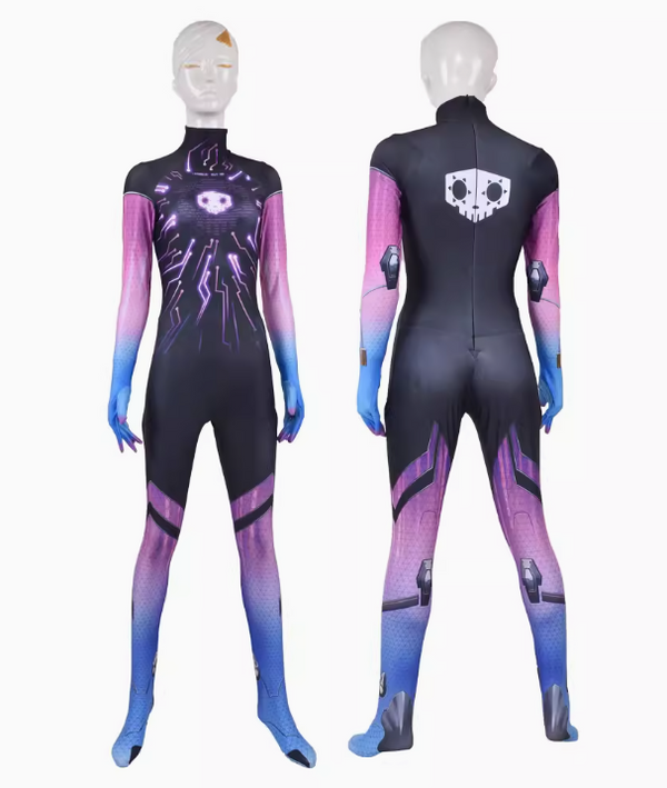 Women's Children's and Adult Game Watch a Pioneer D VA Song Hanana Black Shadows Shadow One Piece Tight Costume cosplay