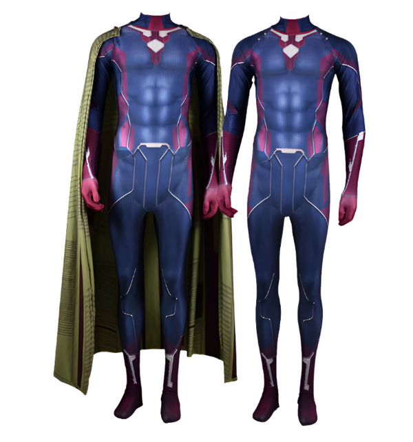 Avengersrs Alliancece 3 Phantomom Vision role-playing spandex cosplay jumpsuit Zentai set