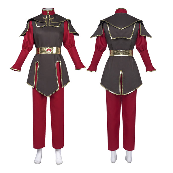 TAvatar Dark Brown AzulaA Cosplay Costumes for Women Halloween Performance Uniform Clothing