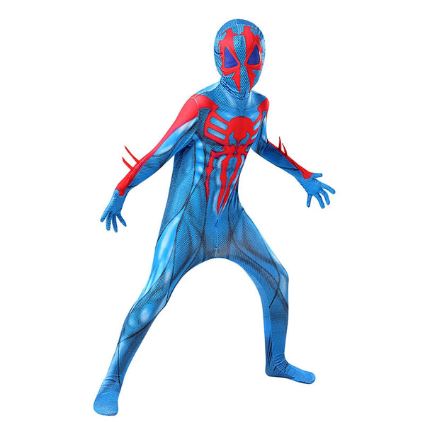 Superhero spiderman 2099 boy Costume Boys Bodysuit 3D Halloween Cosplay Costumes for Kids