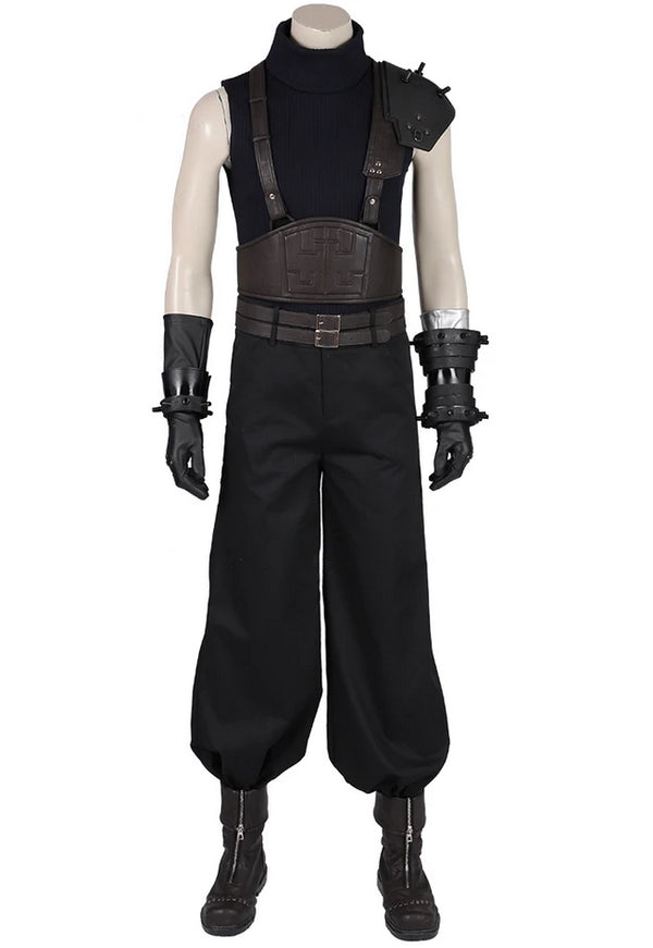 Game FF7 Cloud Cosplay Costume Remake Cosplay Uniform Halloween Carnival Cloud Belt Top Pants Accessories Outfit Custom Size