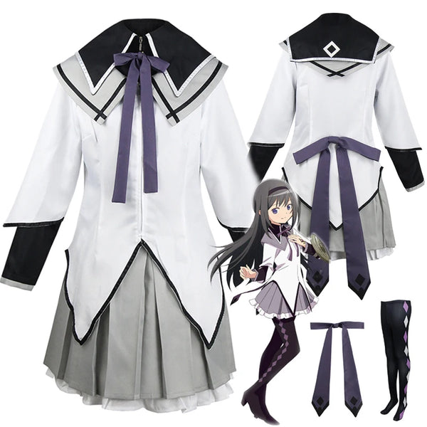 Puella Magi Madoka Magica Homura Akemi Cosplay Costume Anime Madoka Magica Magi Costume Homuras Akemi Cosplay Uniform Dress