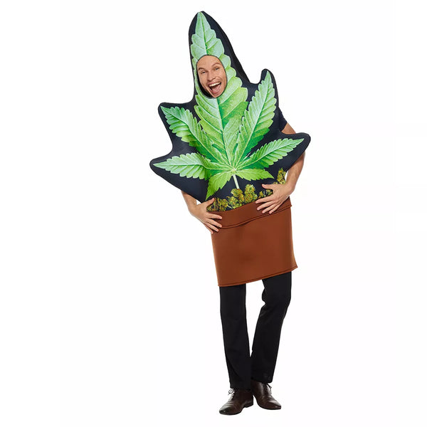 Eraspooky New Arrival Funny Potted Plant Costume For Adult Unisex Plant Cosplay Jumpsuits Halloween Costume Purim Carnival Party