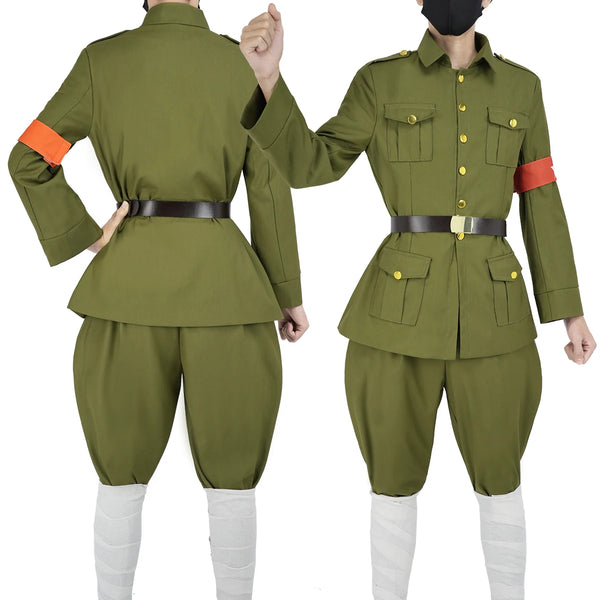 Axisis Powersrs Anime Wang Yao Cosplay Costume Uniform Jacket Pants Animation Convention Halloween Christmas