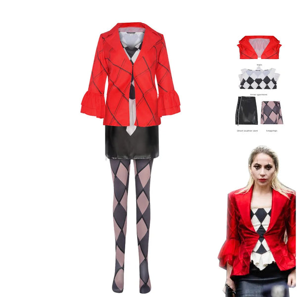 2024 Anime Another World Suicide Harley Cosplay Costume Girl Lady Gaga Quinn Movie Same Sexy Set Halloween Women Uniforms