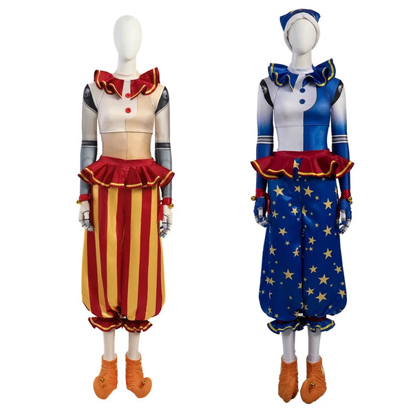 Clown Cosplay Sun oh drop and Moon oh drop Costumes Comic Con Fancy Dress Deguisement