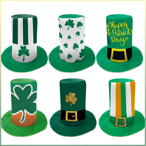 Funny Hat Cosplay Costumes Adult Unisex Sponge St.Patrick Day Carnival Fancy Dress Up Party Stage Props
