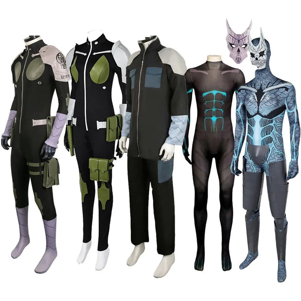 Ashiroro Minana Cosplay Costume Anime Kaijuju 8 No.8 Disguisese Female Women Adult Jumpsuit Gloves Fantasia Halloween Carnival Suit