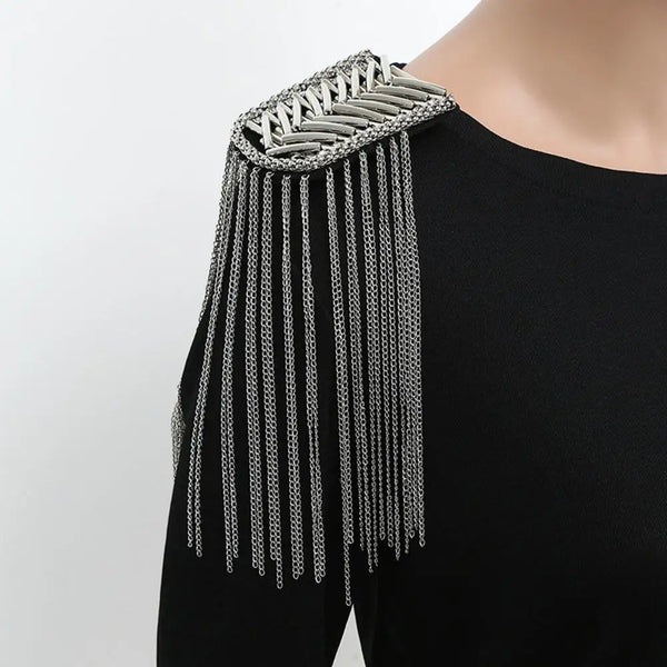 Shoulder Epaulette Charming Ornamental Clothing Accessory Tassel Chain Decor Shoulder Tassels Handmade Epaulet Jewelry Accessory