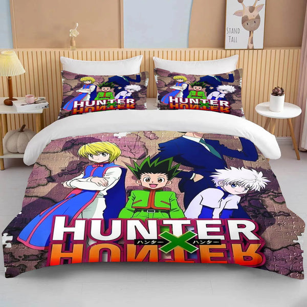 10 Sizes X HUNTER Bedding Set 3D Anime Comforter Duvet Covers for Boy Adult Bedclothes Luxury Kids Bed  Silk Bedding Set